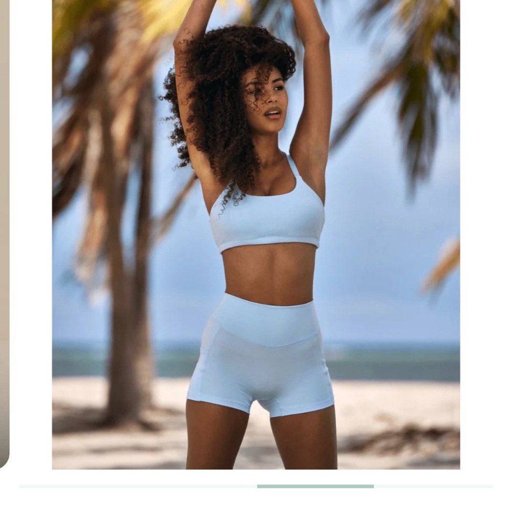 Light Blue Women’s High-Waist Bike Shorts